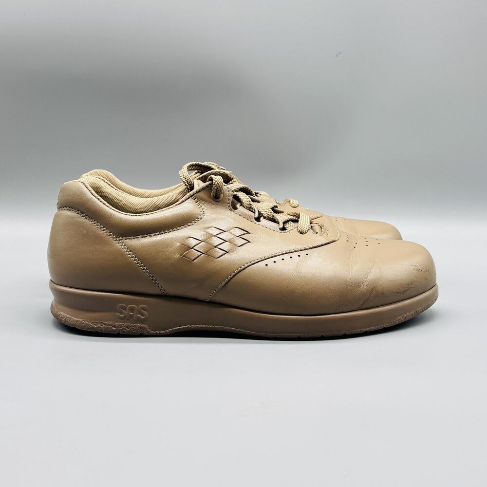 SAS Shoes Womens 7.5 W Brown Leather Free Time Walking Lace Up Casual Sneakers